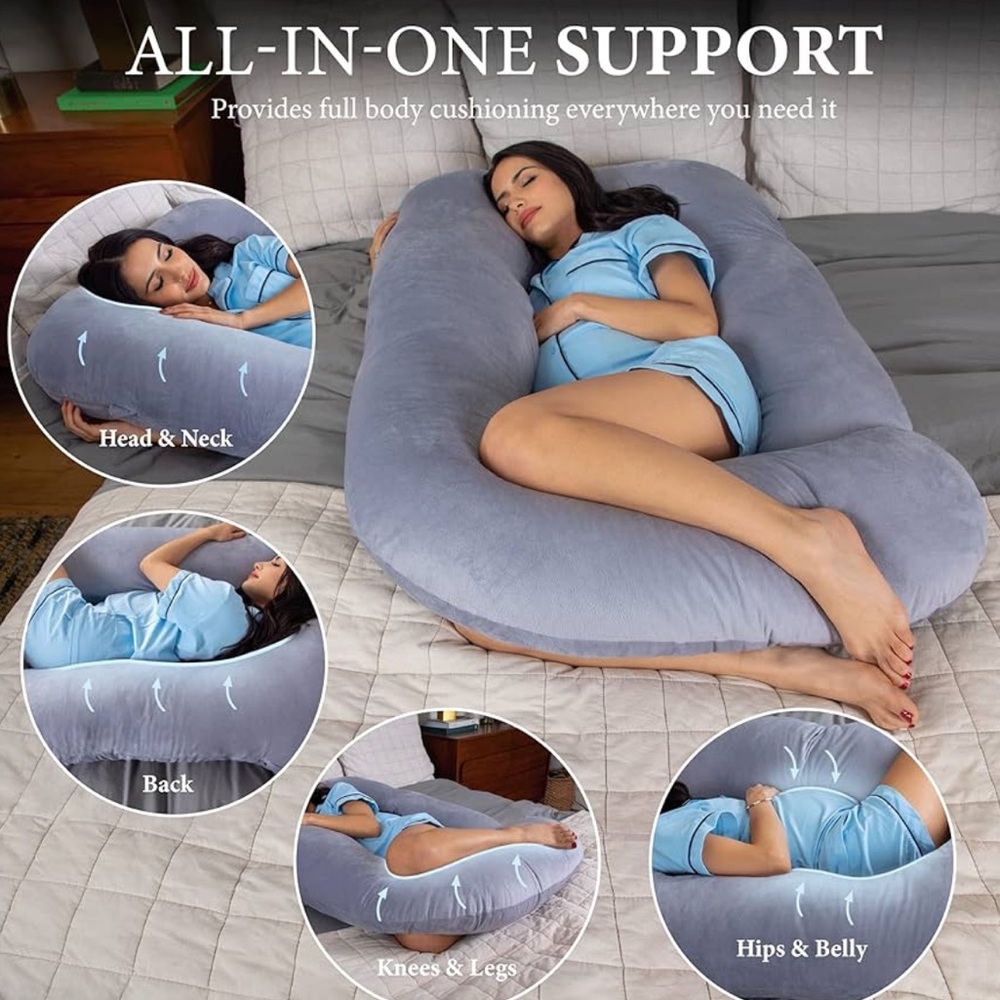 Gray Full Body Support Pillow